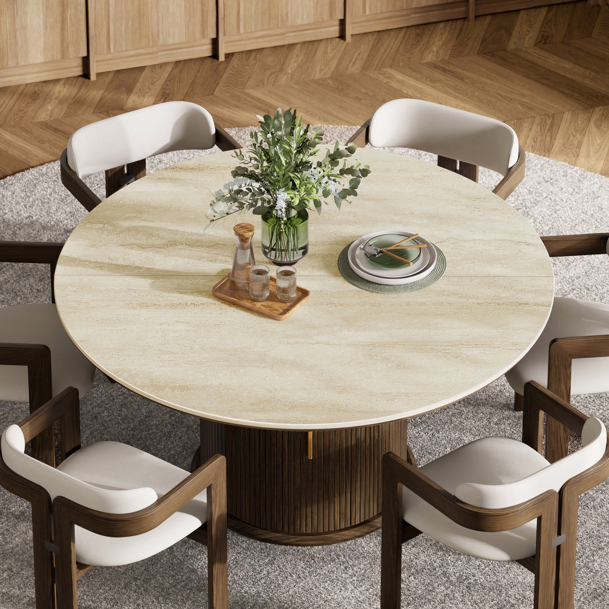 PETRA Sintered Stone Round Dining Table