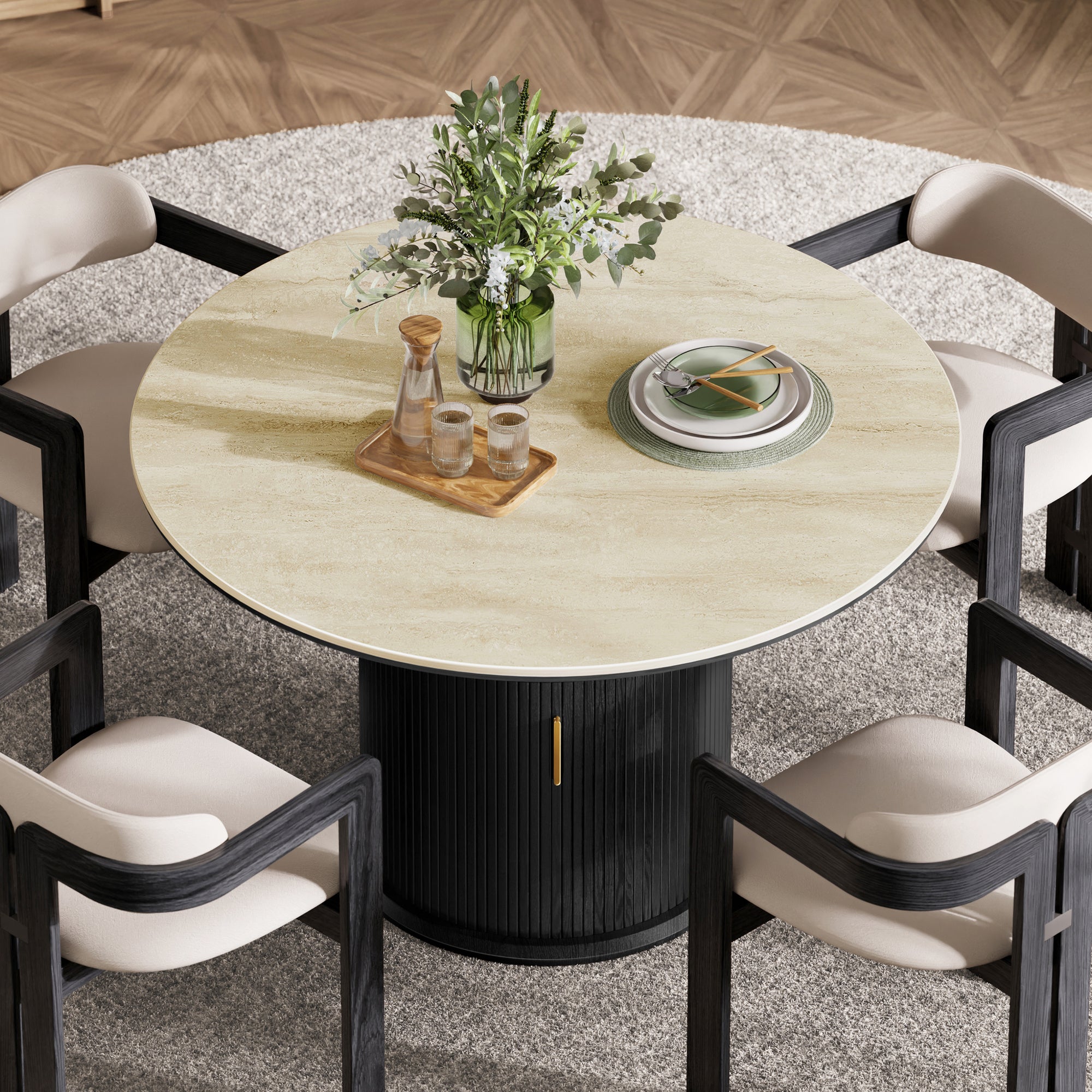 PETRA Sintered Stone Round Dining Table