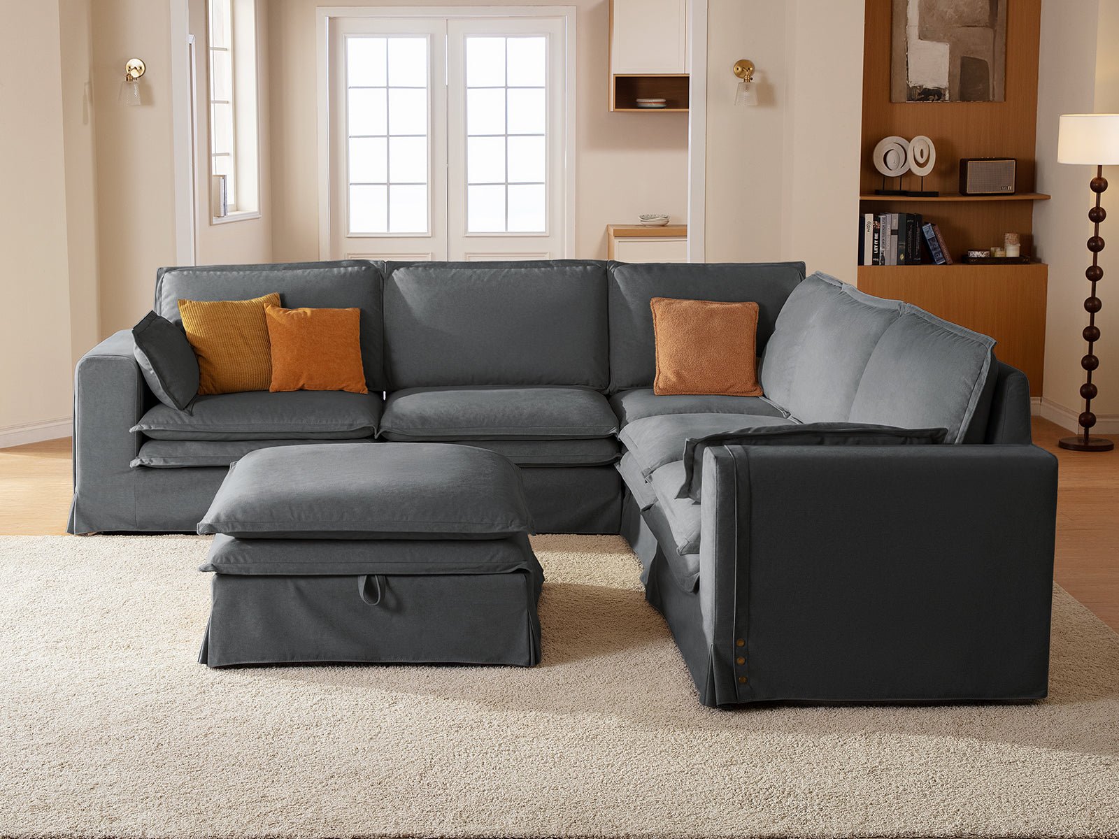 DUETTO Nano - Shield™ Fabric 5 Seats with Ottoman