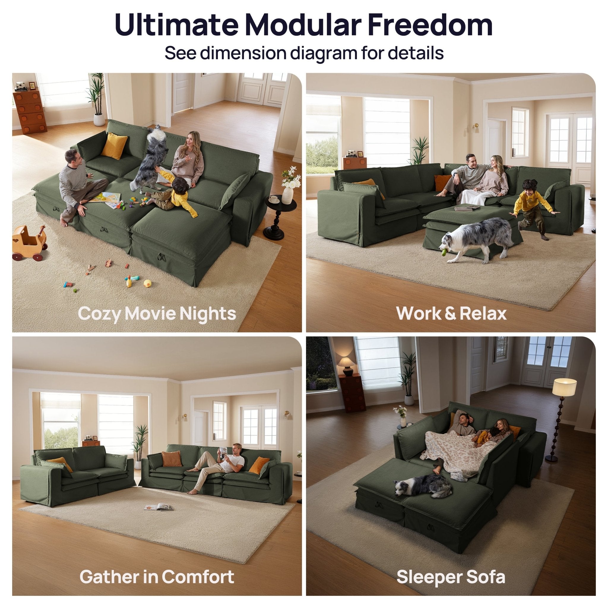 DUETTO Nano-Shield™ Fabric 6 Seats Sleeper