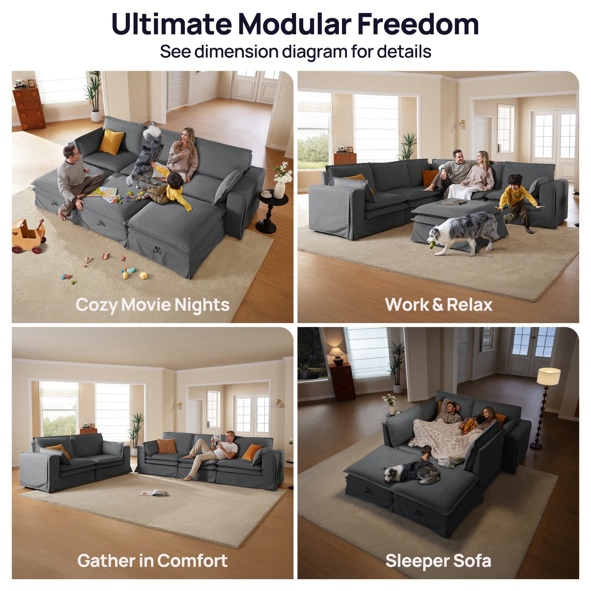 DUETTO Nano-Shield™ Fabric 6 Seats Sleeper