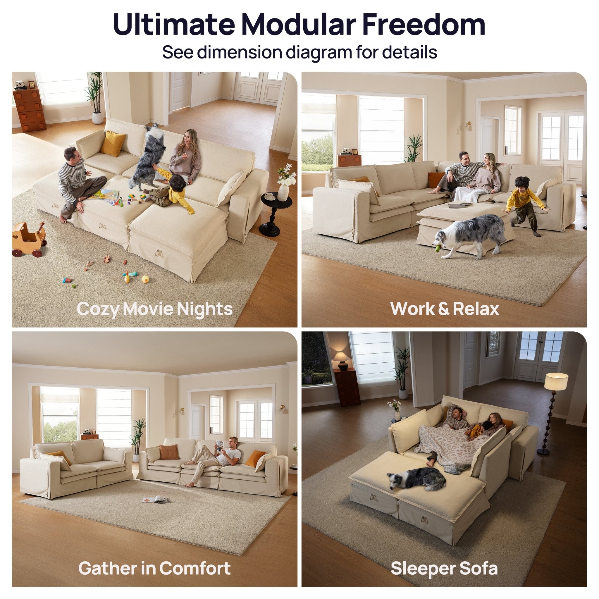 DUETTO Nano-Shield™ Fabric 6 Seats Sleeper