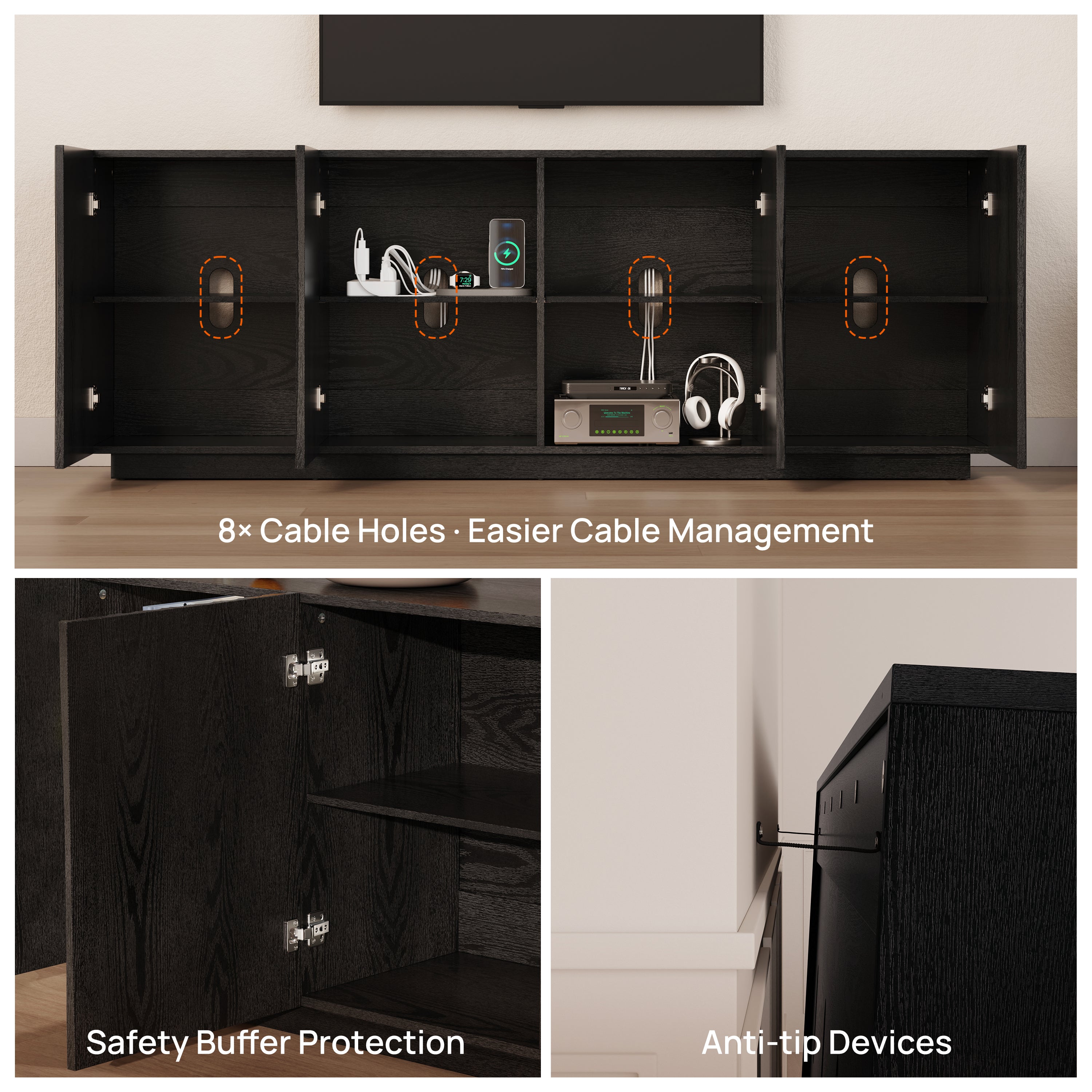 ORYVIA Wavy Fluted Storage Cabinet