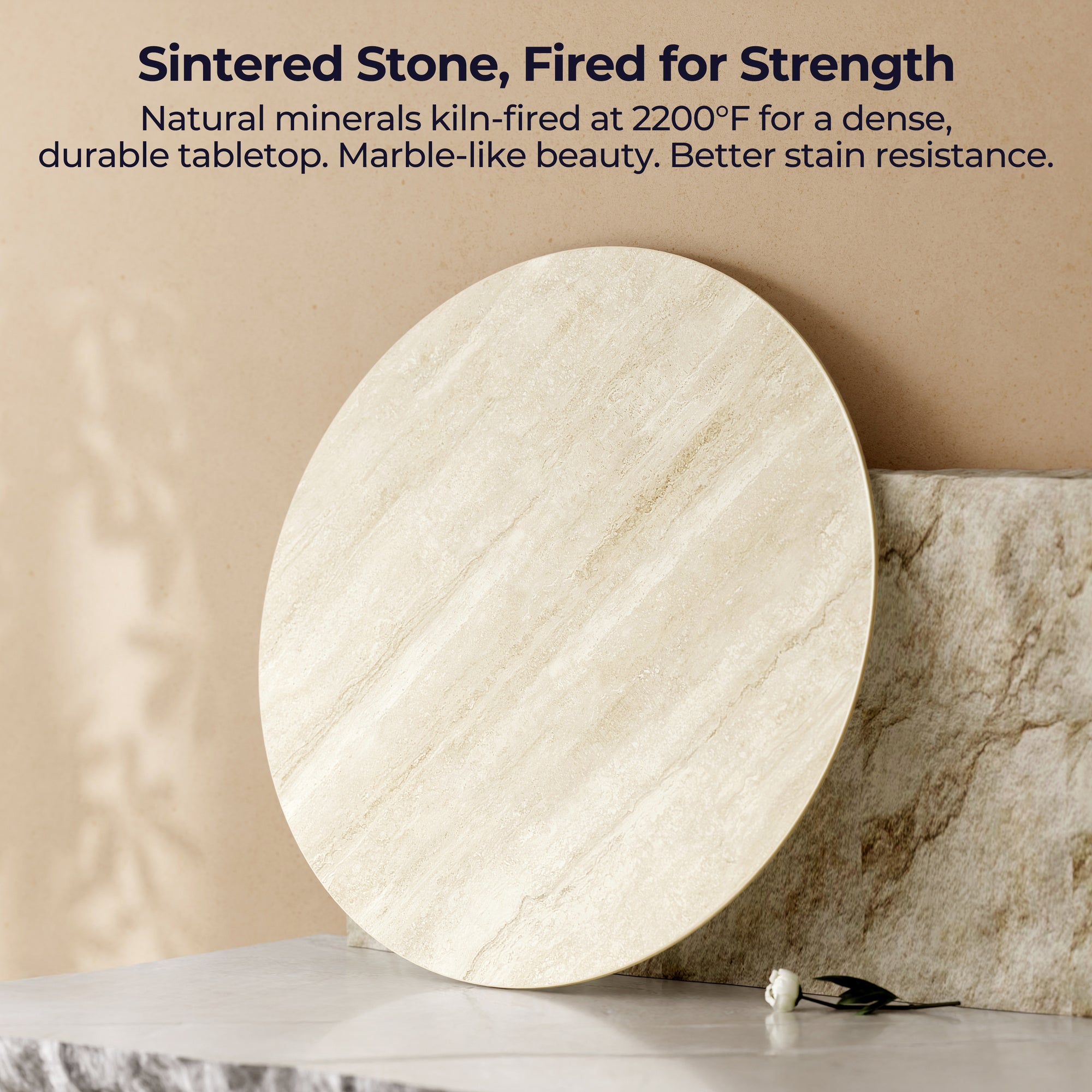 PETRA Sintered Stone Round Dining Table