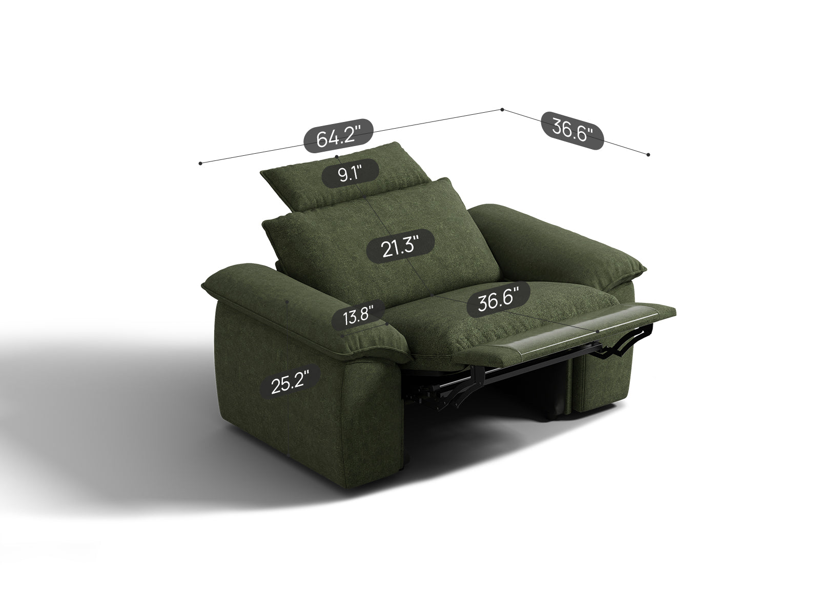 SOMA Motion II 1 Seat Recliner, with Nap Armrests