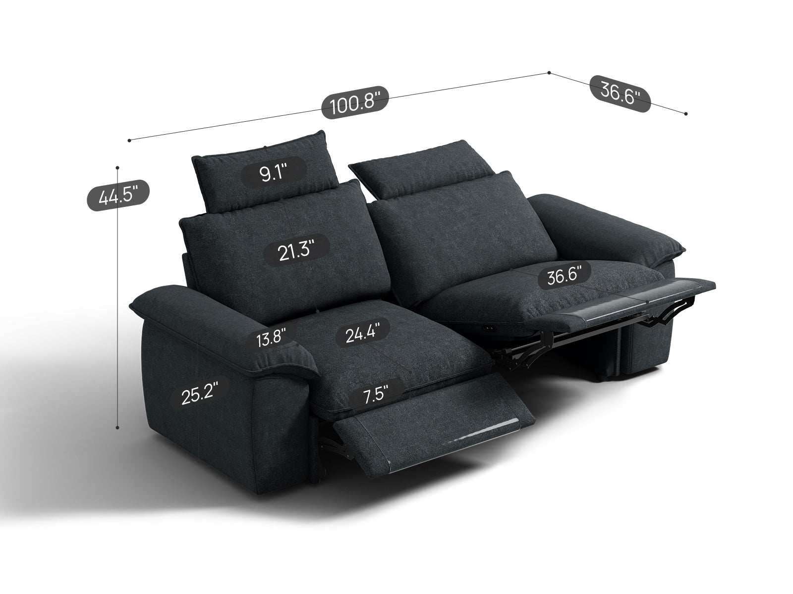 SOMA Motion II 2 Seat Recliner, with Nap Armrests