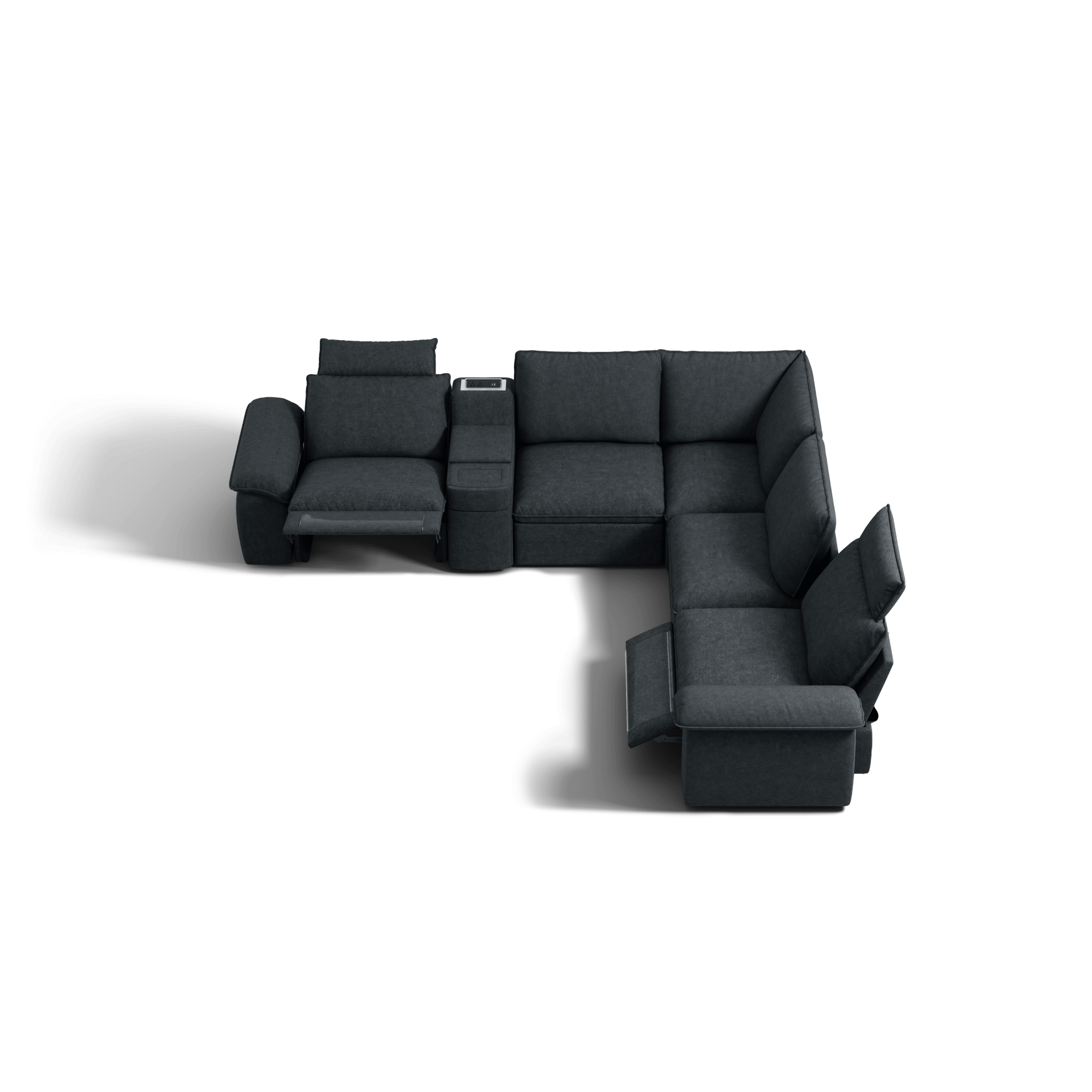 SOMA Prestige 5 Seat V - shaped, with 2 Recliners & Console | Nap Armrests