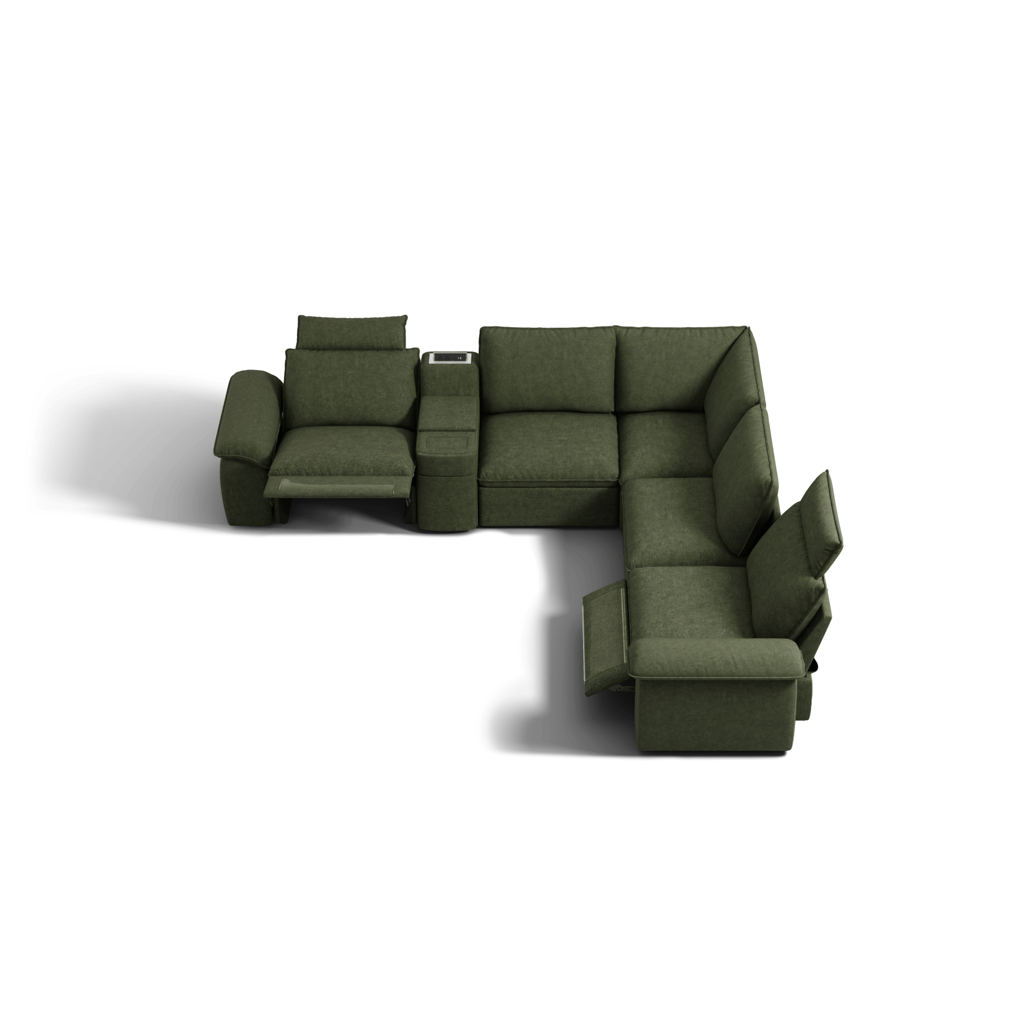 SOMA Prestige 5 Seat V - shaped, with 2 Recliners & Console | Nap Armrests
