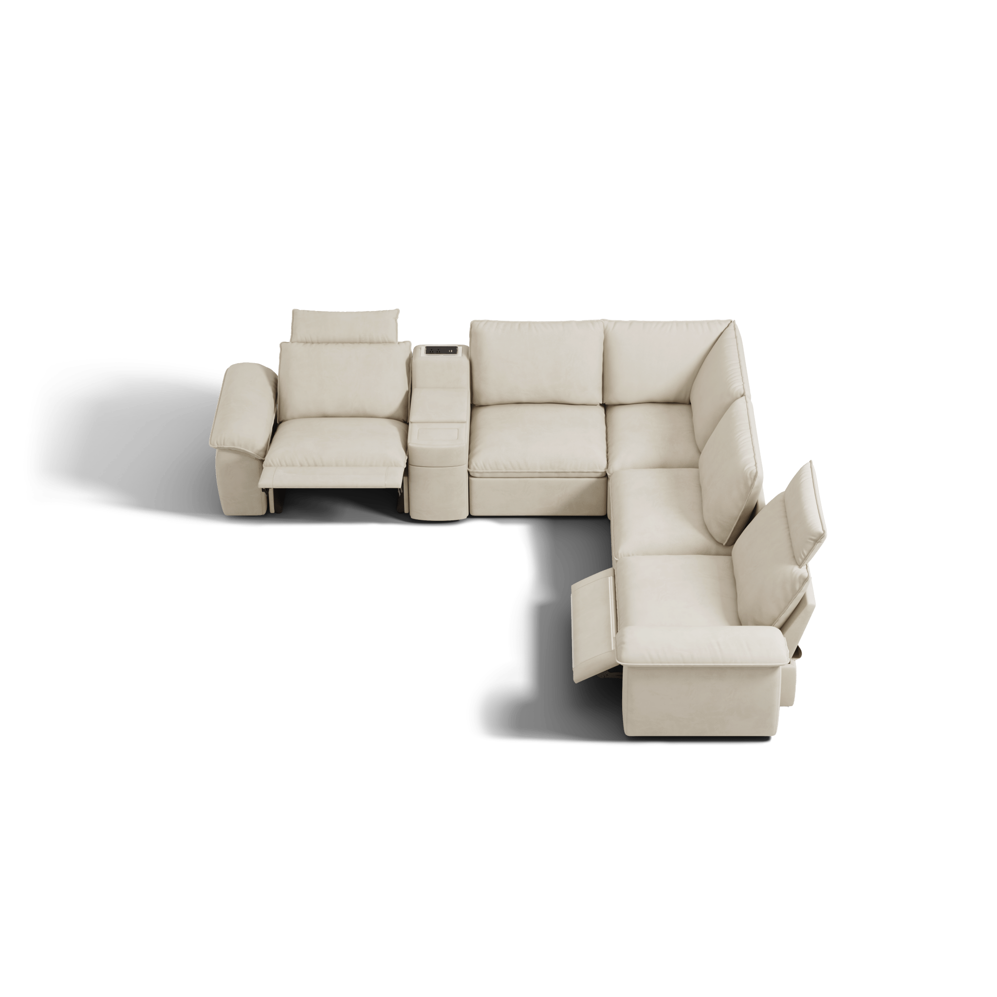 SOMA Prestige 5 Seat V - shaped, with 2 Recliners & Console | Nap Armrests