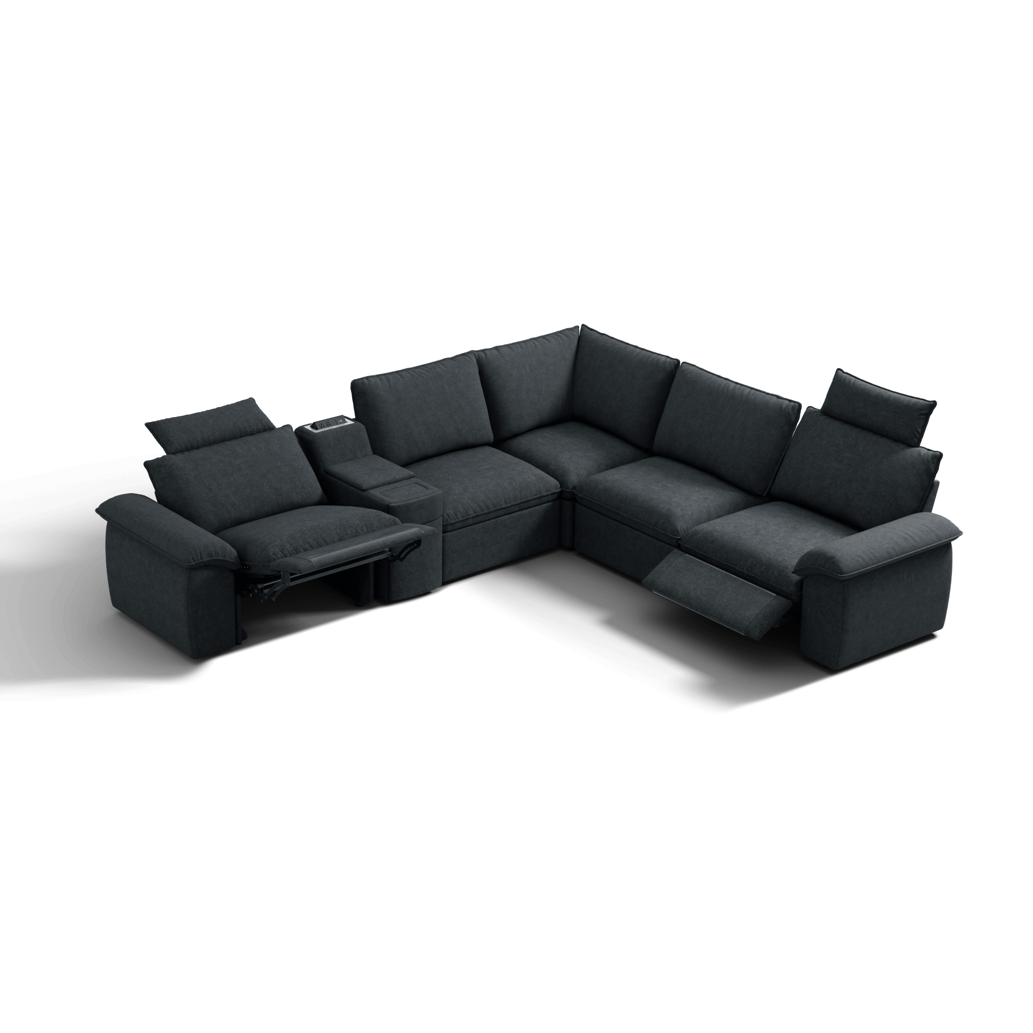 SOMA Prestige 5 Seat V - shaped, with 2 Recliners & Console | Nap Armrests