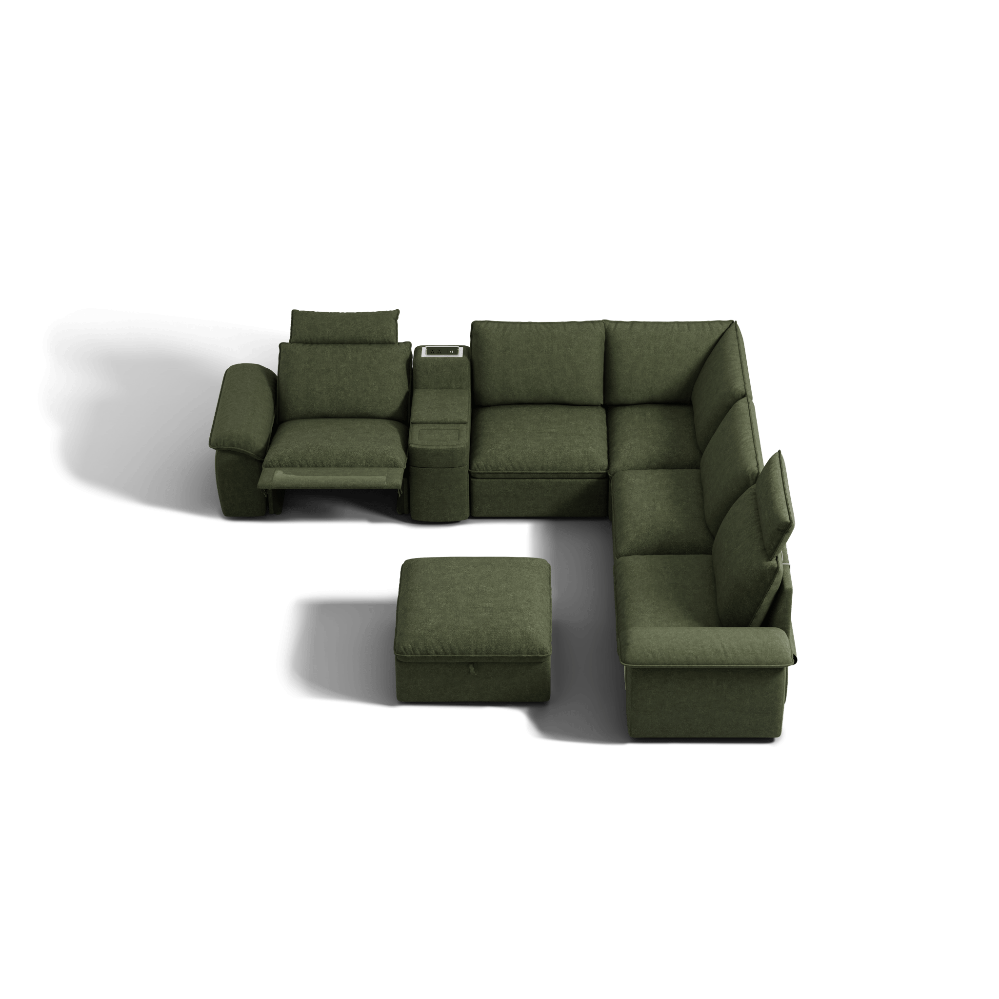 SOMA Prestige 6 Seat V - shaped, with 2 Recliners & Console | Nap Armrests