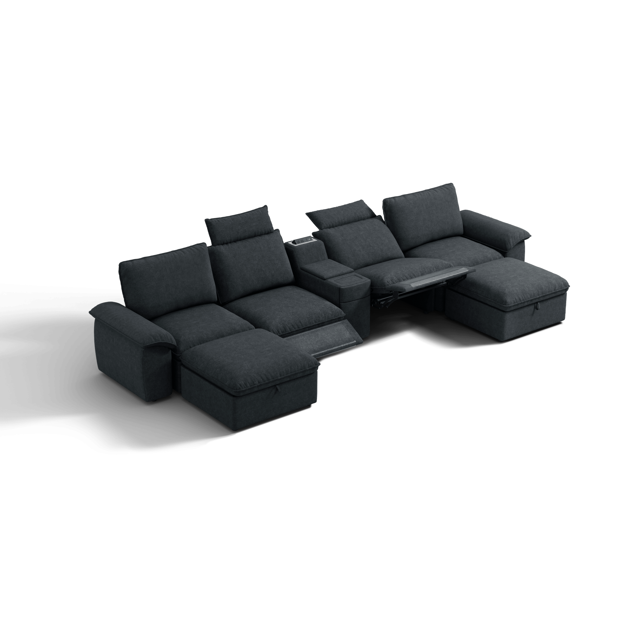 SOMA Prestige 6 Seat U - shaped, with 2 Recliners & Console | Nap Armrests