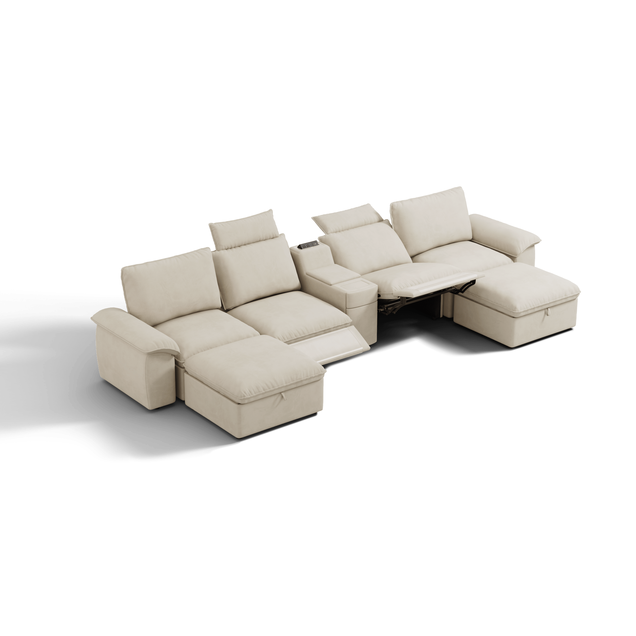 SOMA Prestige 6 Seat U - shaped, with 2 Recliners & Console | Nap Armrests