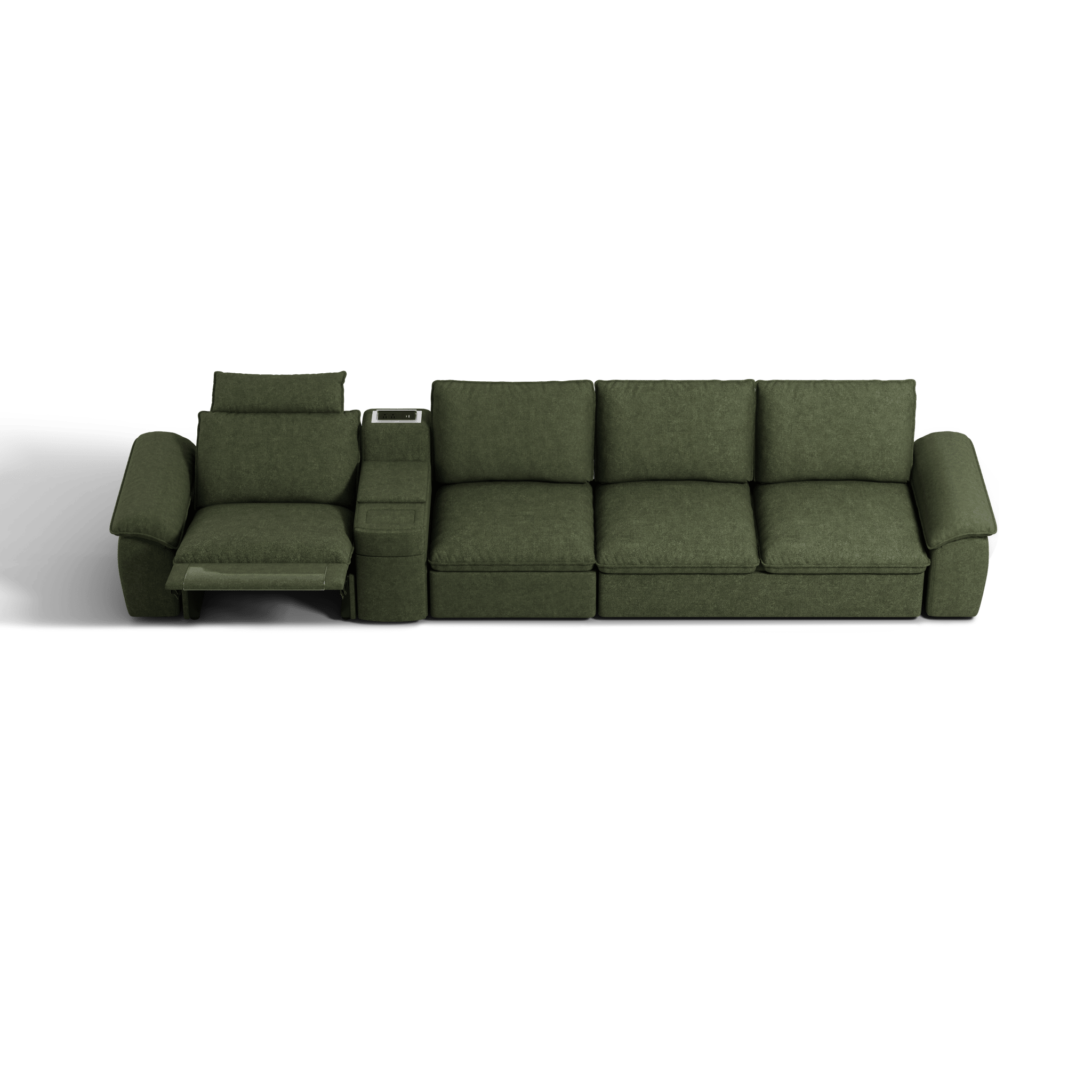 SOMA Oasis II 4 Seat L - shaped Versatile Recliner, with Hidden One - pull Sofa Bed | Nap Armrests