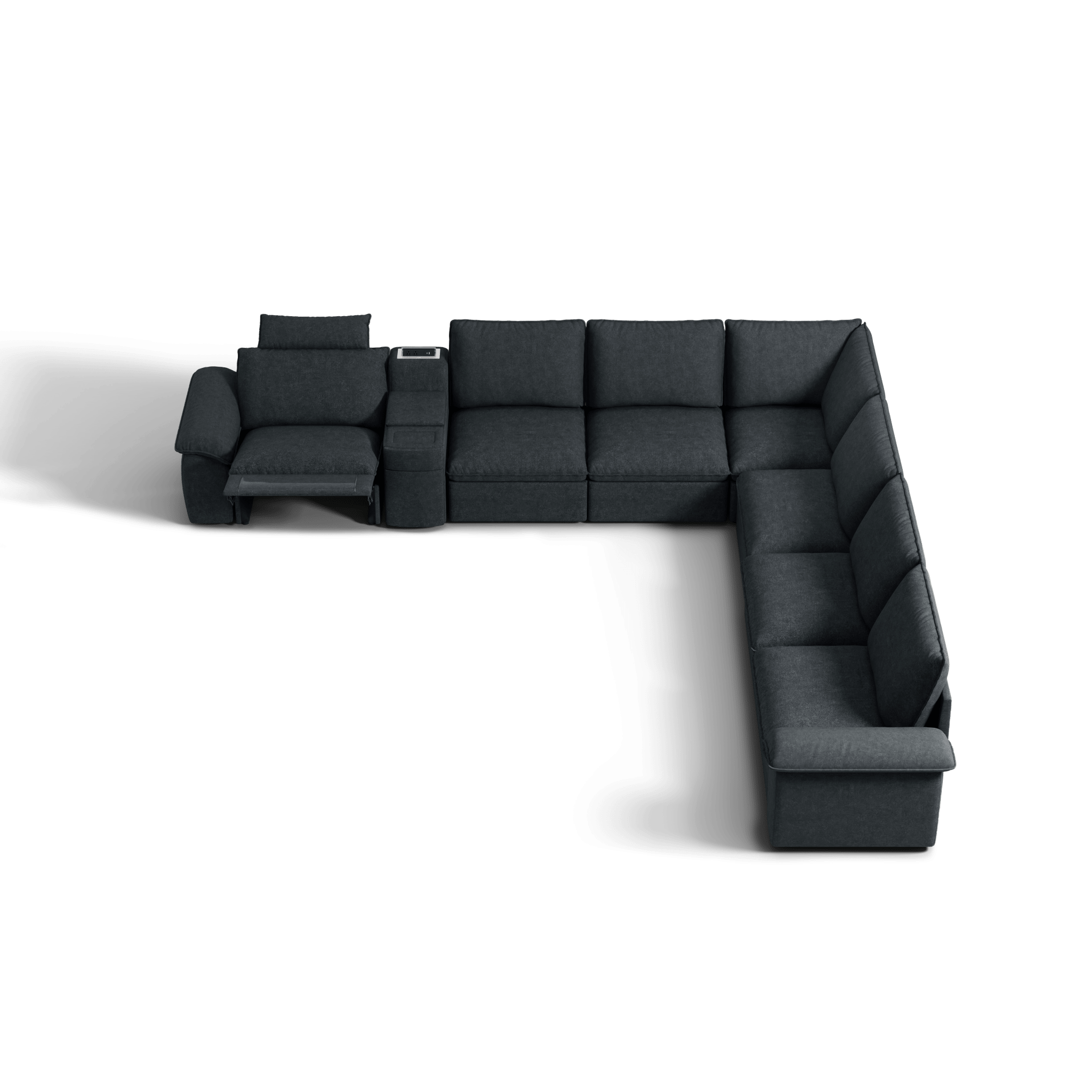 SOMA Oasis I 7 Seat V - shaped Versatile Recliner, with Hidden Sofa Bed | Nap Armrests