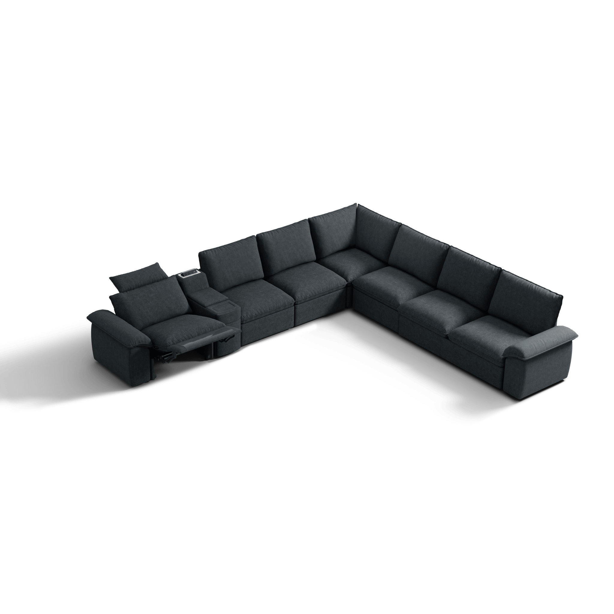 SOMA Oasis I 7 Seat V - shaped Versatile Recliner, with Hidden Sofa Bed | Nap Armrests