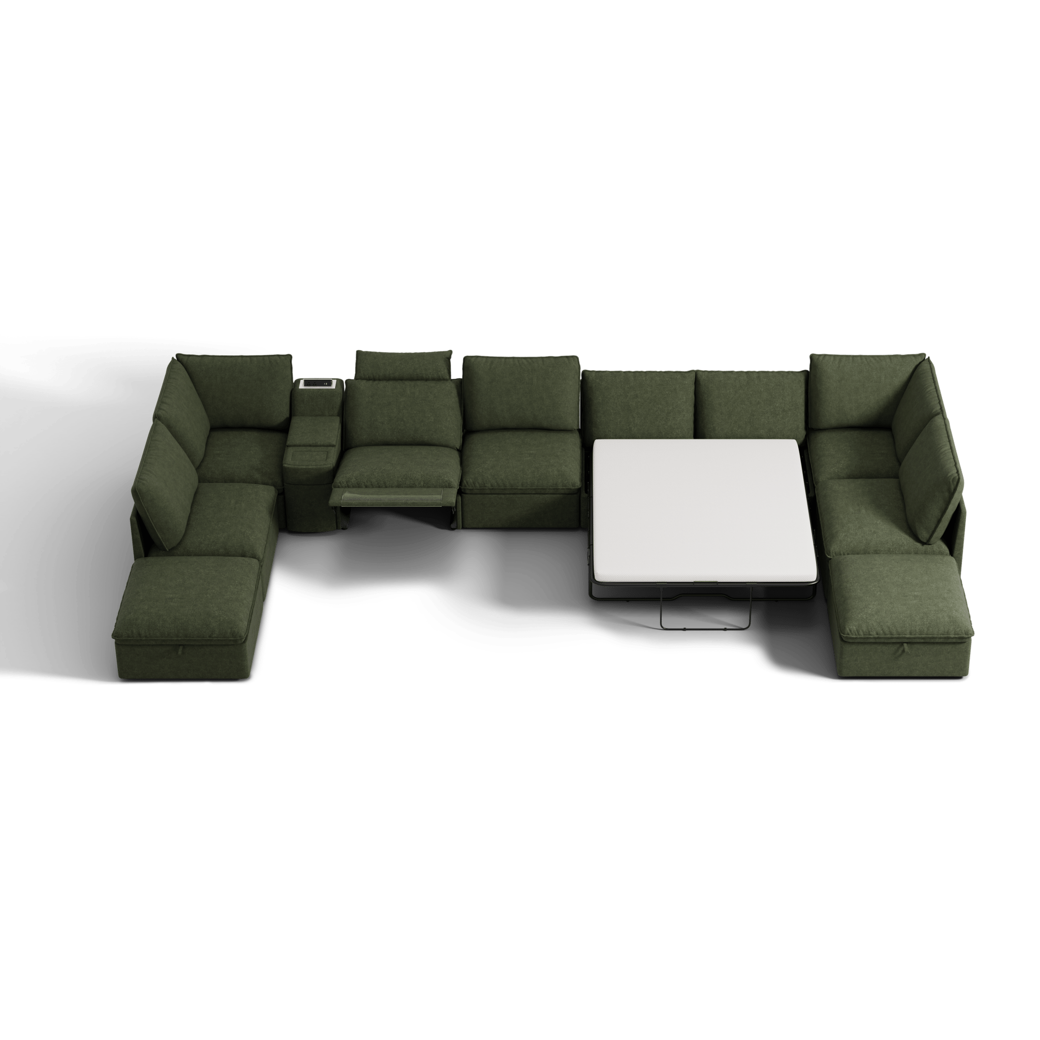 SOMA Oasis I 10 Seat L - shaped Versatile Recliner, with Hidden Sofa Bed
