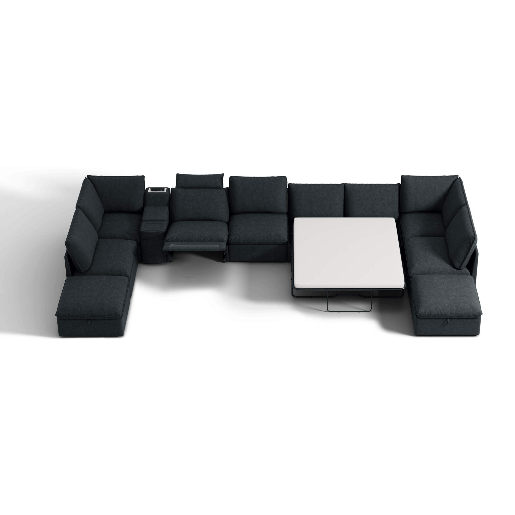 SOMA Oasis I 10 Seat L - shaped Versatile Recliner, with Hidden Sofa Bed