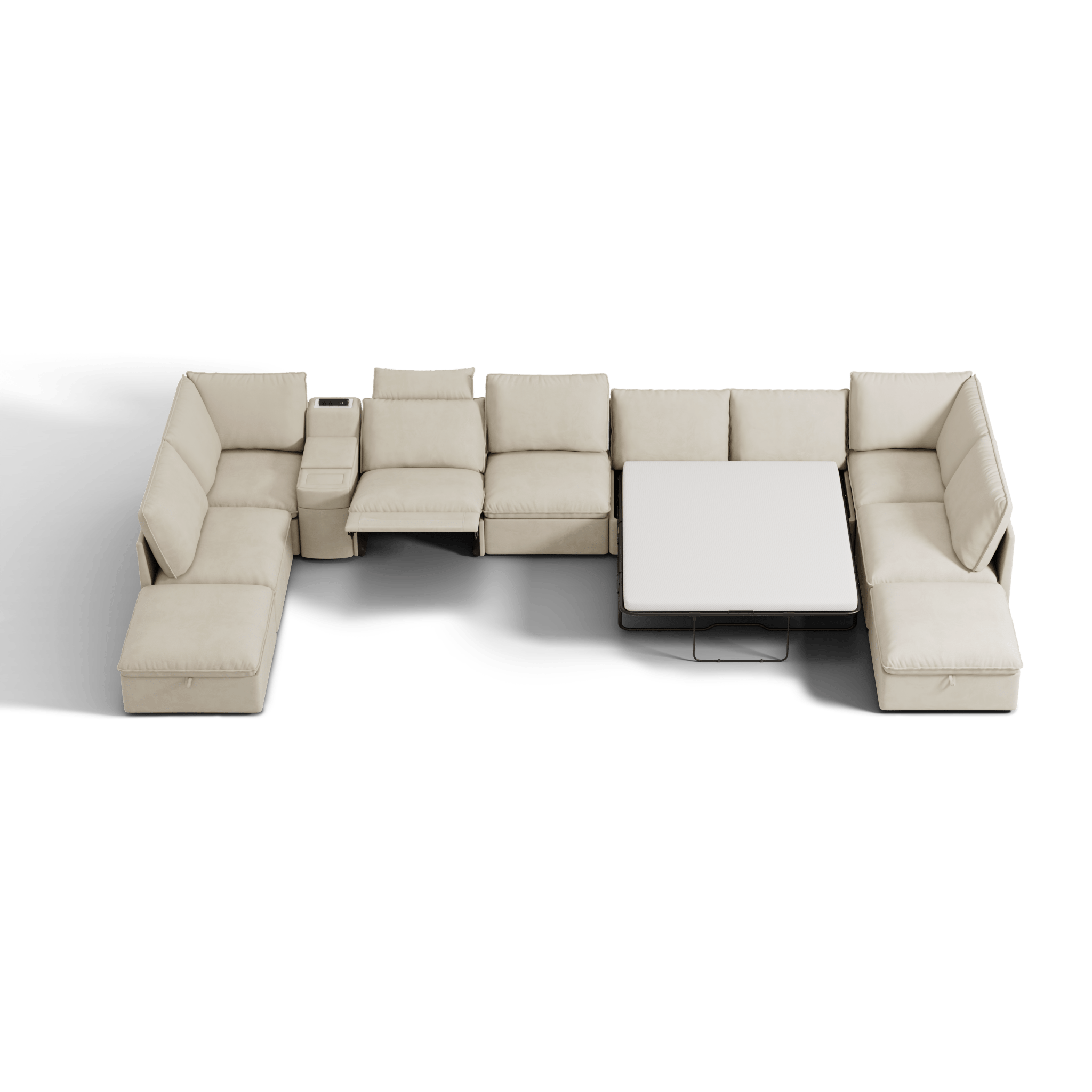 SOMA Oasis I 10 Seat L - shaped Versatile Recliner, with Hidden Sofa Bed