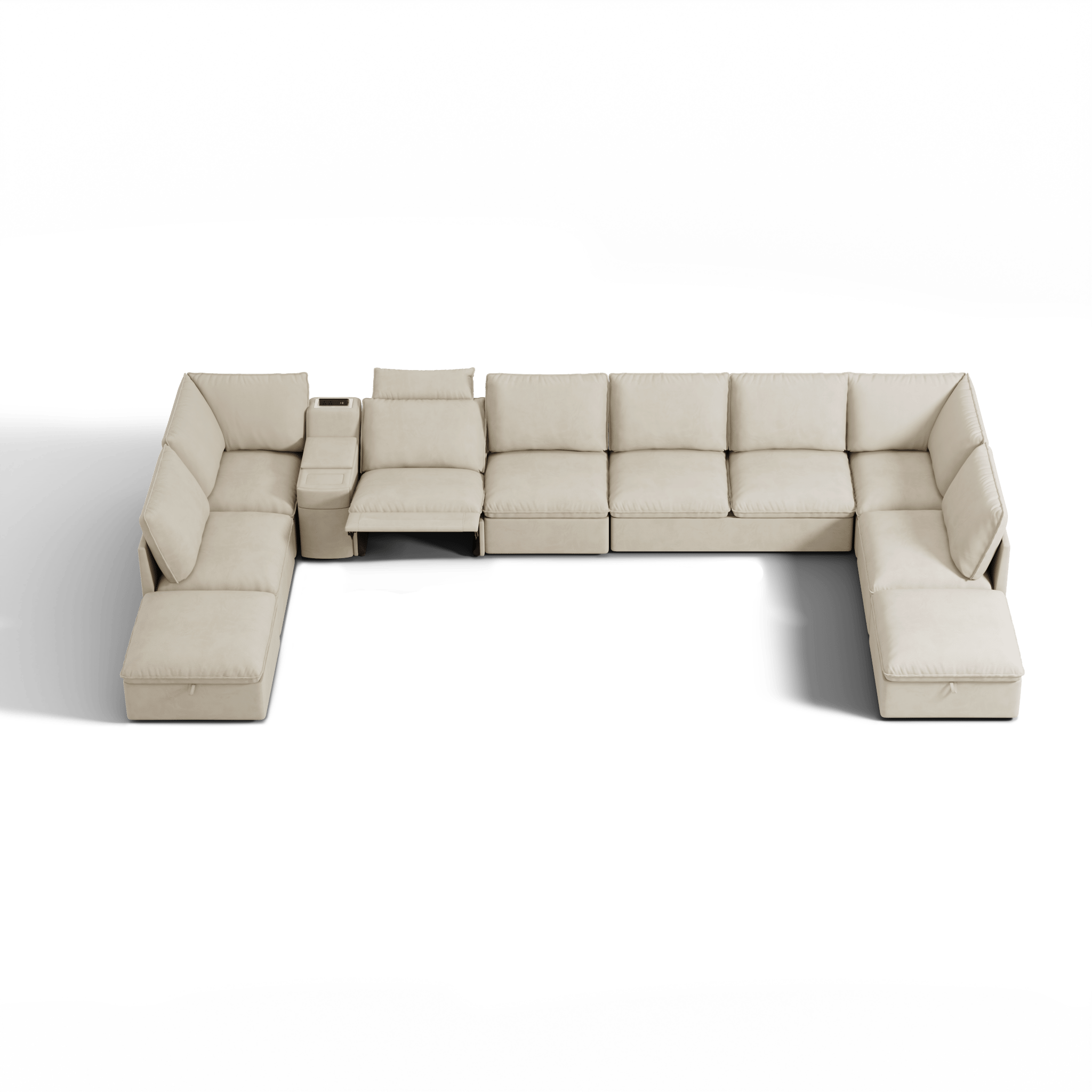 SOMA Oasis II 10 Seat L - shaped Versatile Recliner, with Hidden One - pull Sofa Bed