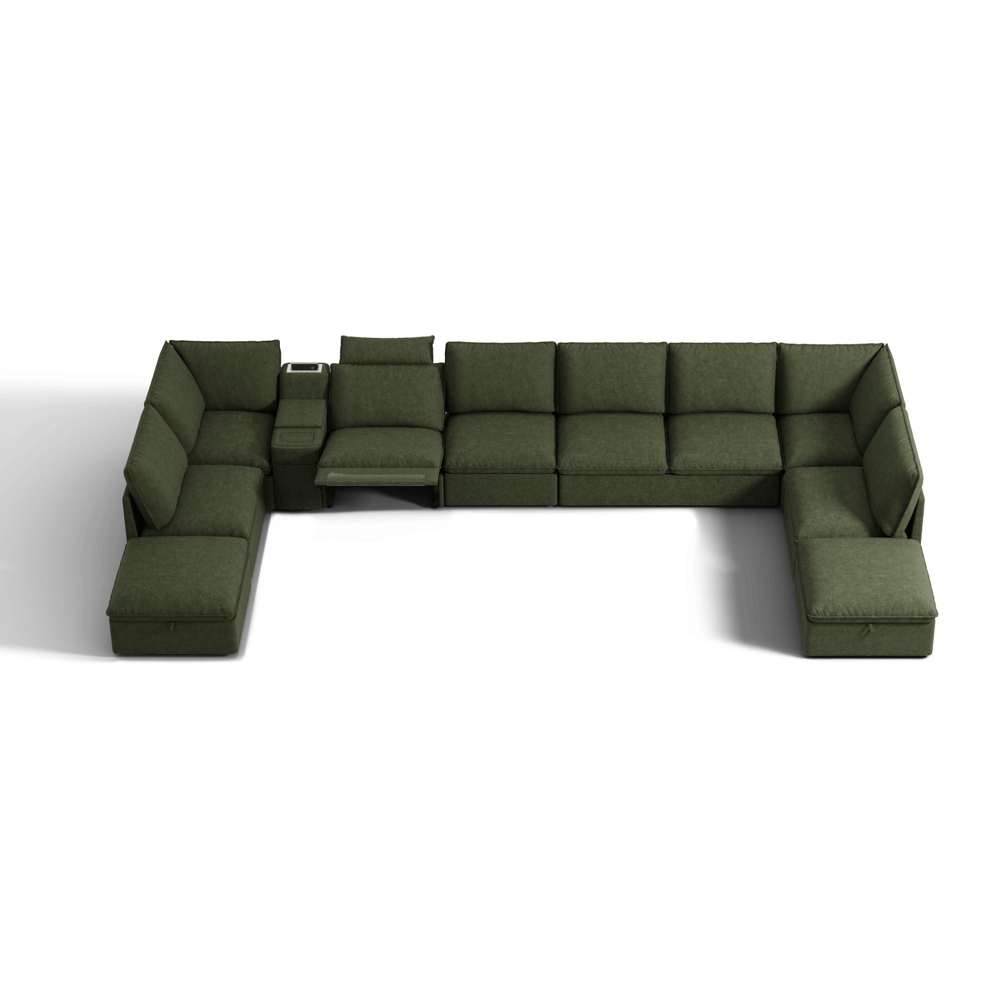 SOMA Oasis II 10 Seat L - shaped Versatile Recliner, with Hidden One - pull Sofa Bed