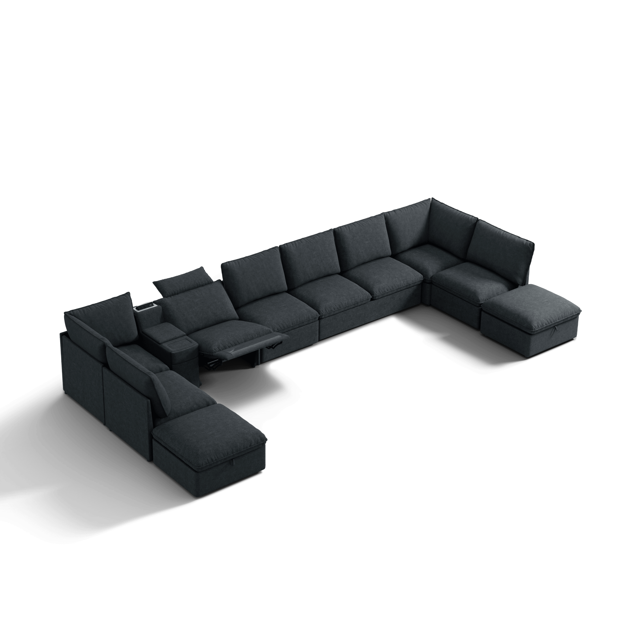 SOMA Oasis I 10 Seat L - shaped Versatile Recliner, with Hidden Sofa Bed