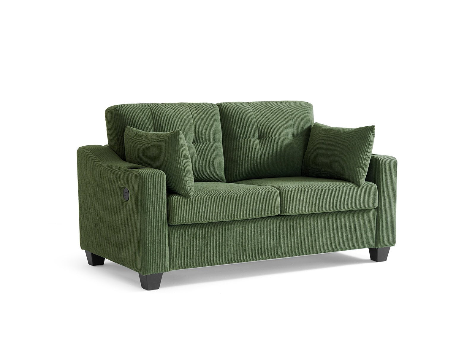 CURLIN Full Size 2IN1 Corduroy Pull Out Sofa Bed - green
