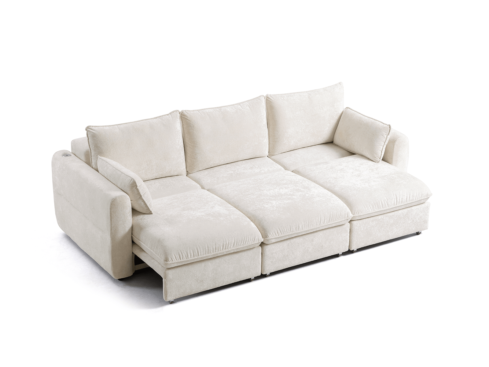 DOVA Oversized Electric Extendable Sofa Bed Dark Grey