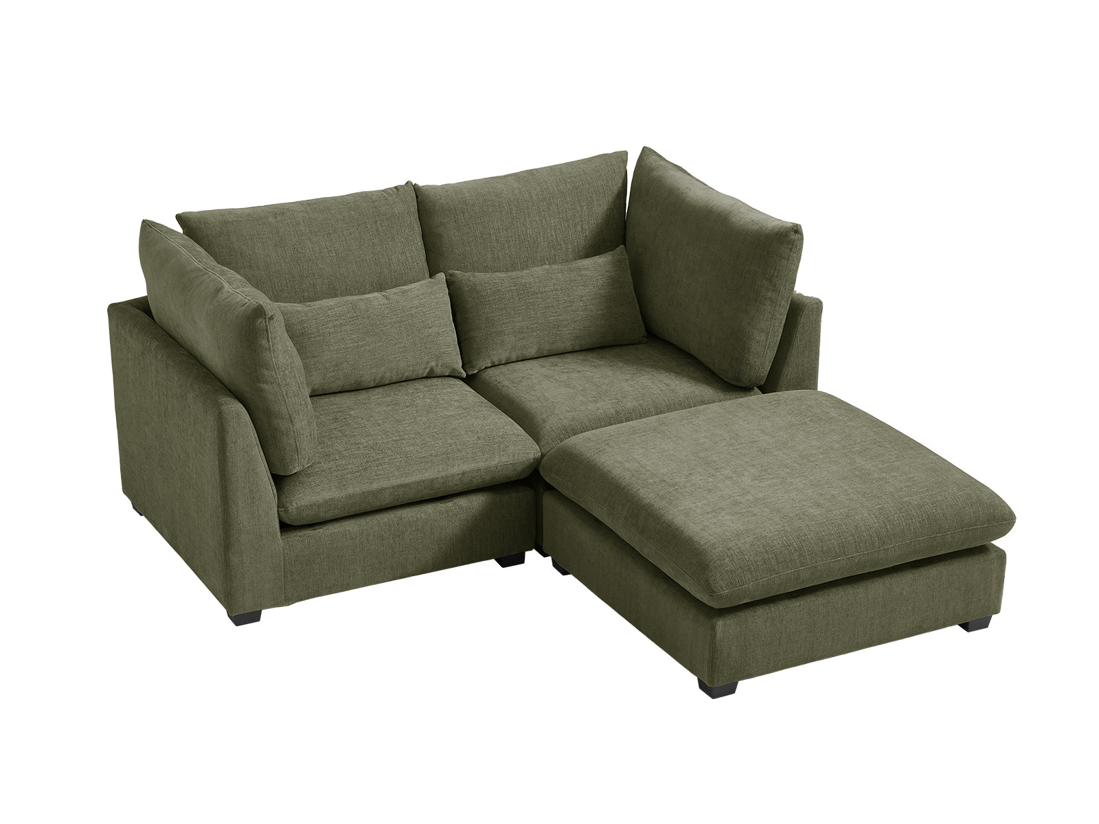 MONARCA Chenille 2 Seats with Ottoman
