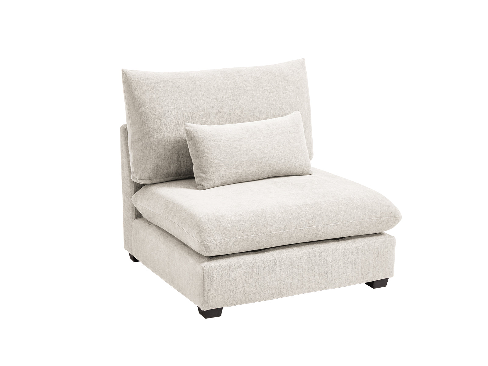 MONARCA Chenille 38.5" XL Middle Seat - white