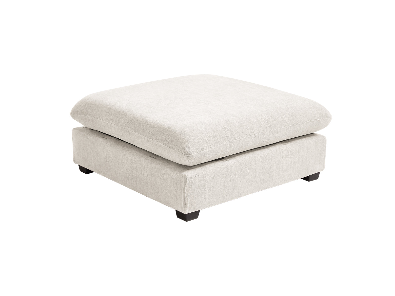 MONARCA Chenille 38.5" XL Ottoman - white
