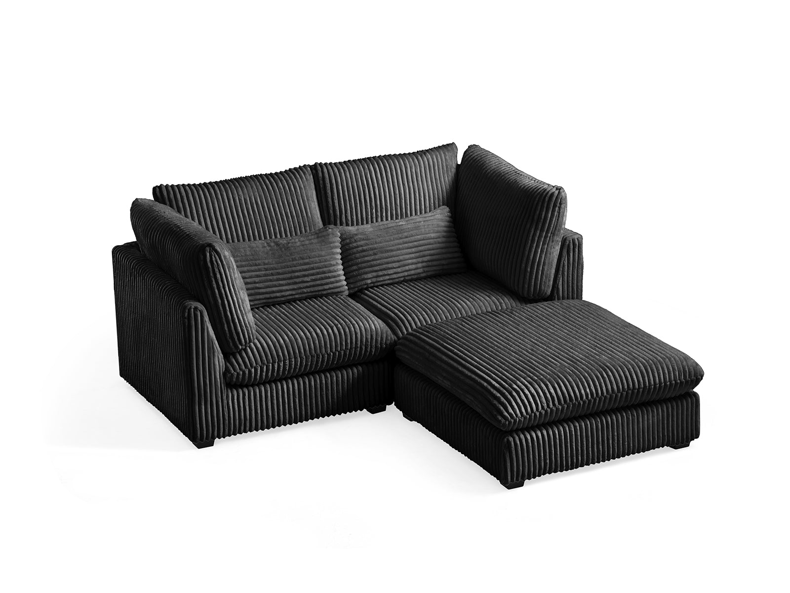 MONARCA Corduroy 2 Seats with 1 Ottoman