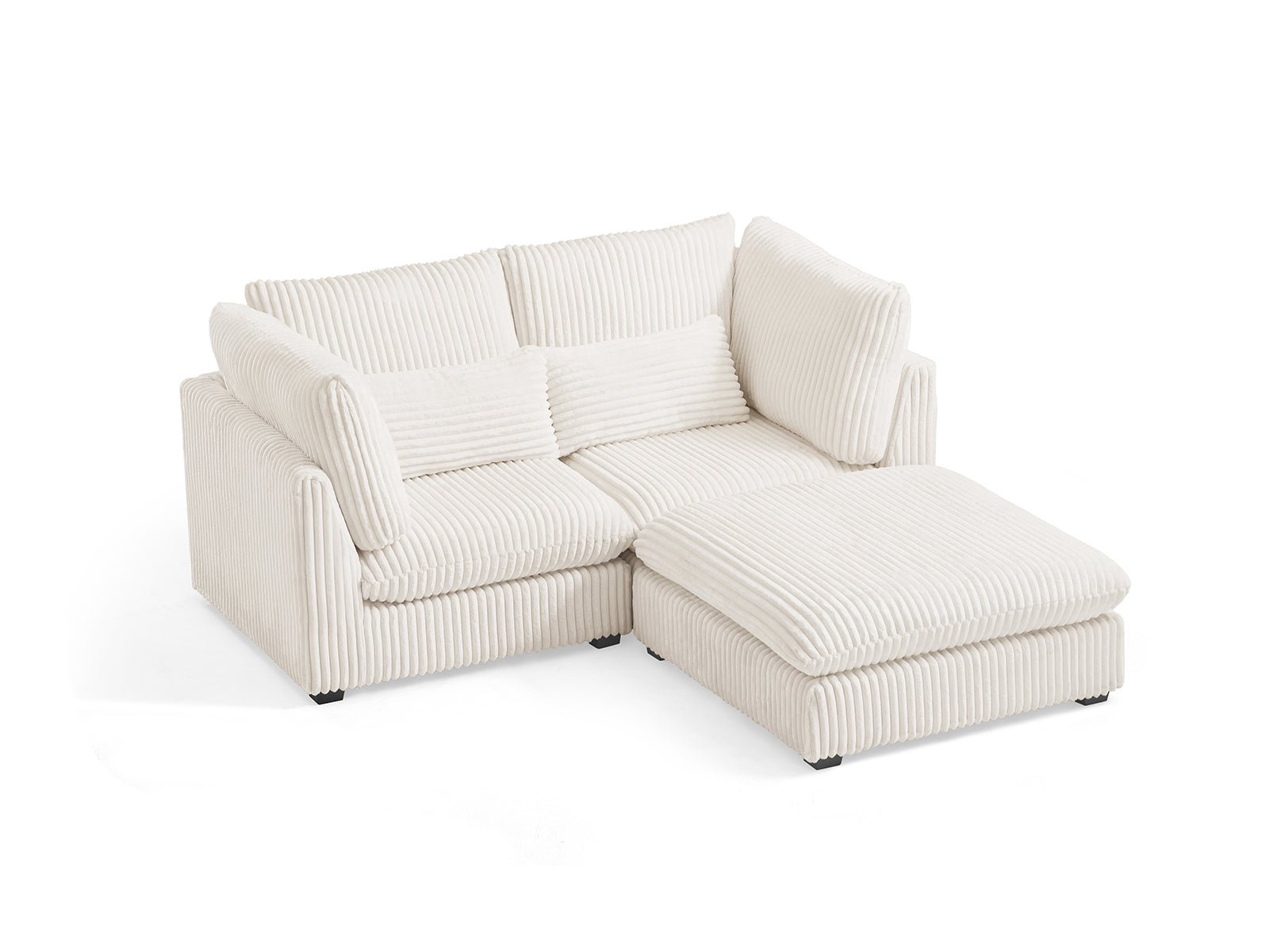 MONARCA Corduroy 2 Seats with 1 Ottoman