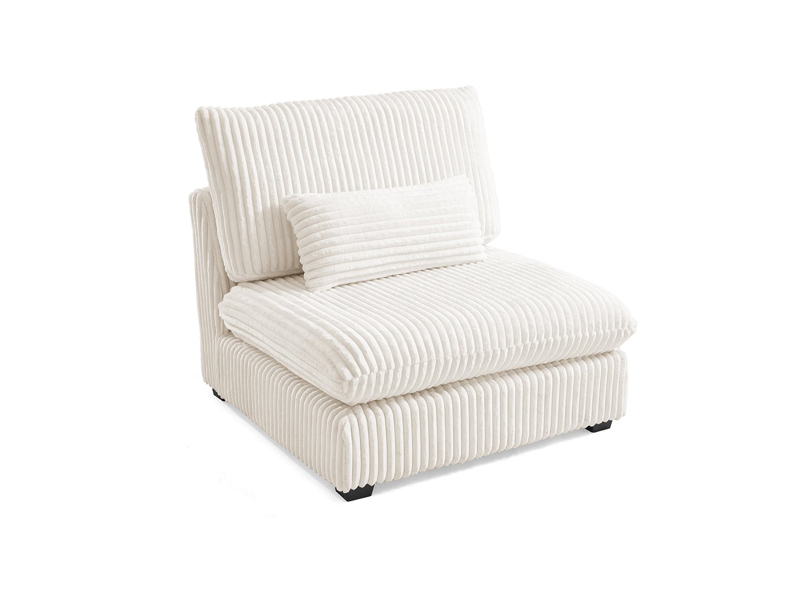 MONARCA Fluffy Corduroy 38.5" XL Middle Seat - white
