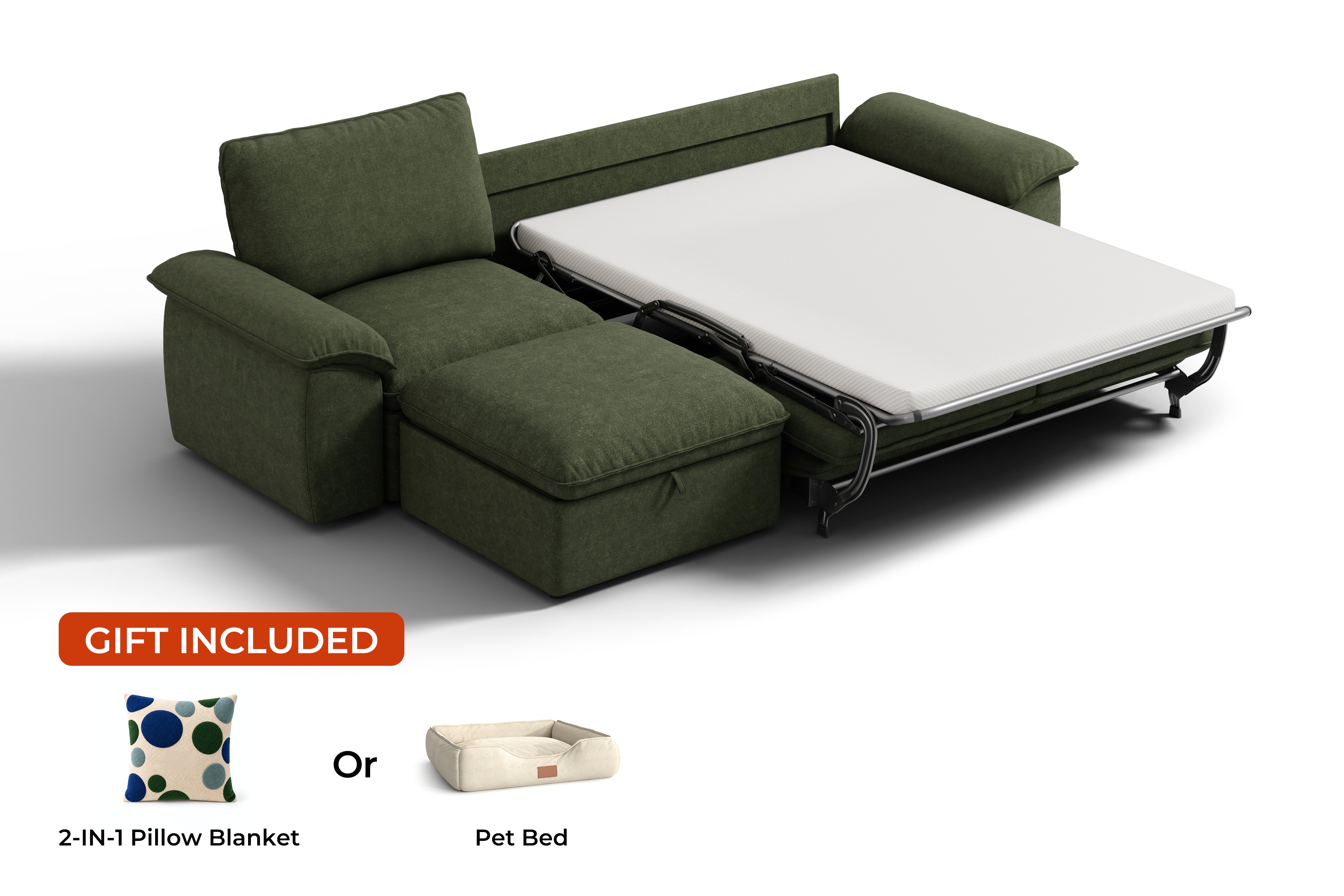 SOMA Retreat II 4 Seat L-shaped, with Hidden One-pull Guest Bed | Nap Armrests