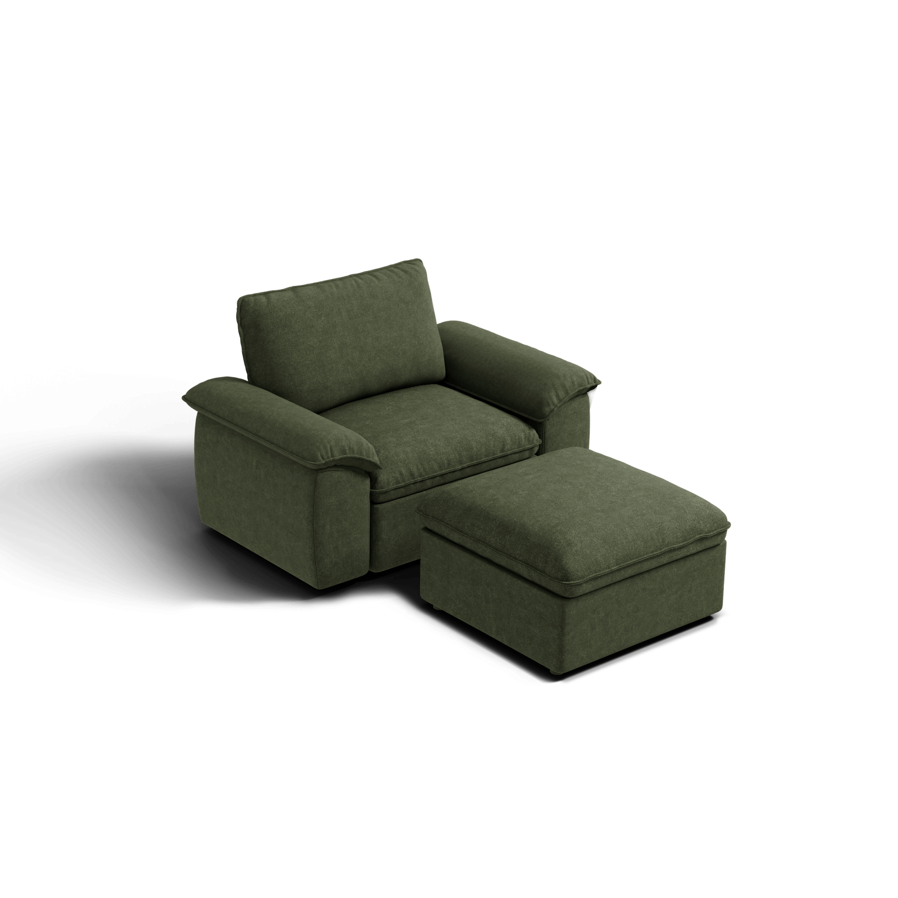 SOMA Origins II forest green 2 seat modular armchair with nap armrests