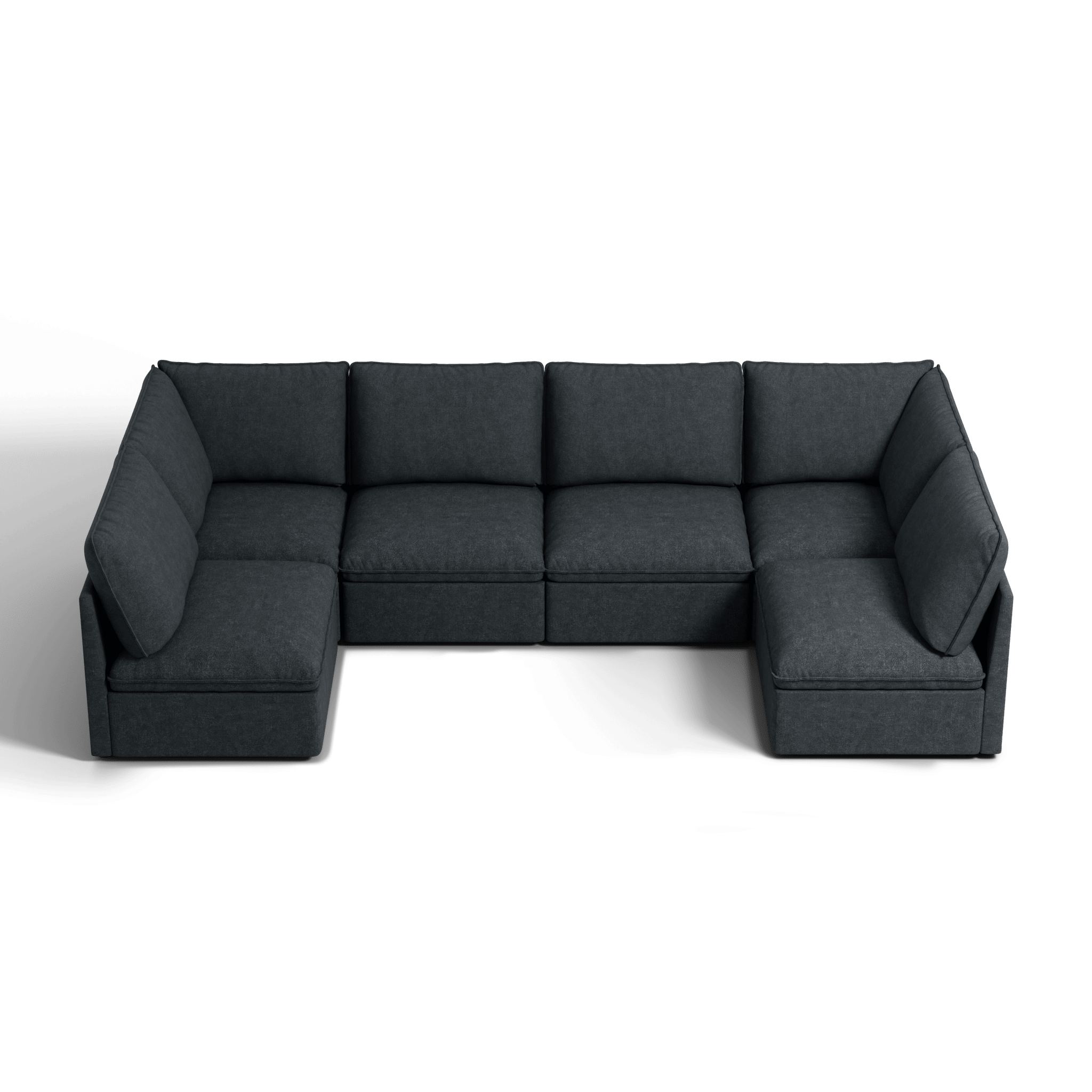 SOMA Origins I charcoal gray U-shaped modular sofa with deep cushions and corner seating