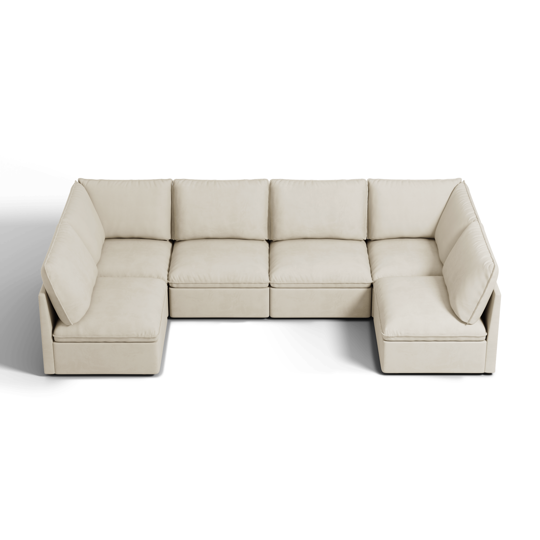 SOMA Origins I oat beige U-shaped modular sofa with deep cushions and corner seating