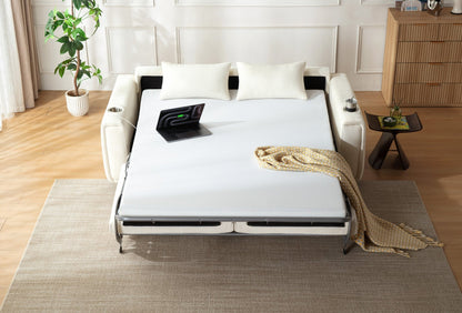 LUMI 2 - in - 1 Queen Sleeper Sofa with One - Pull Bed, USB Charging & RGB