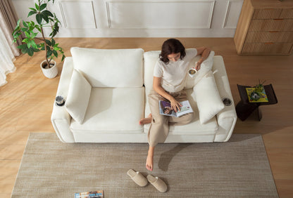 LUMI 2 - in - 1 Queen Sleeper Sofa with One - Pull Bed, USB Charging & RGB