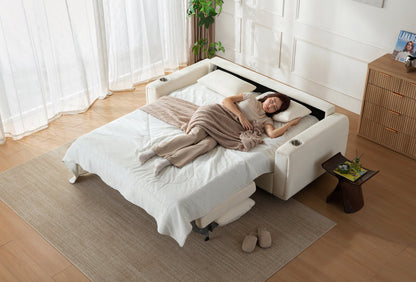 LUMI 2 - in - 1 Queen Sleeper Sofa with One - Pull Bed, USB Charging & RGB