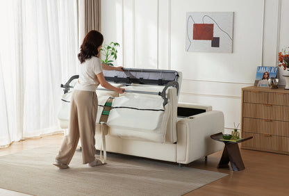 LUMI 2 - in - 1 Queen Sleeper Sofa with One - Pull Bed, USB Charging & RGB