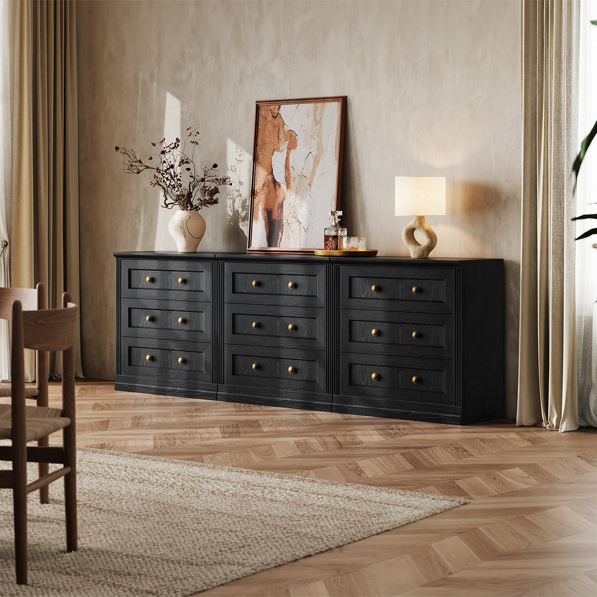 MONOS 3-Piece Modular Base Cabinet Set – Drawer Cabinets