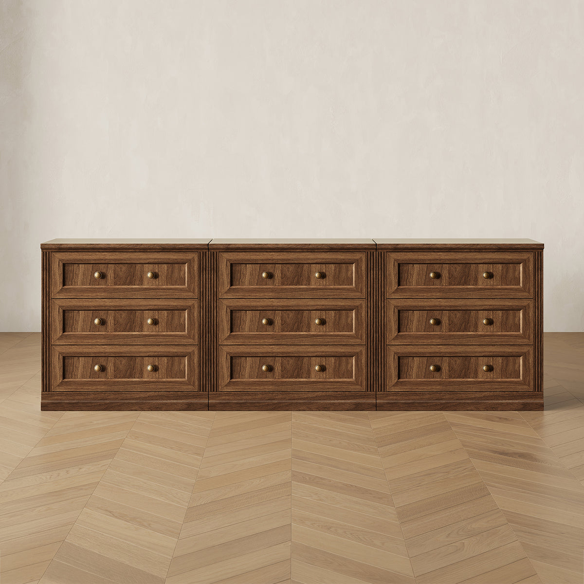 MONOS 3-Piece Modular Base Cabinet Set – Drawer Cabinets