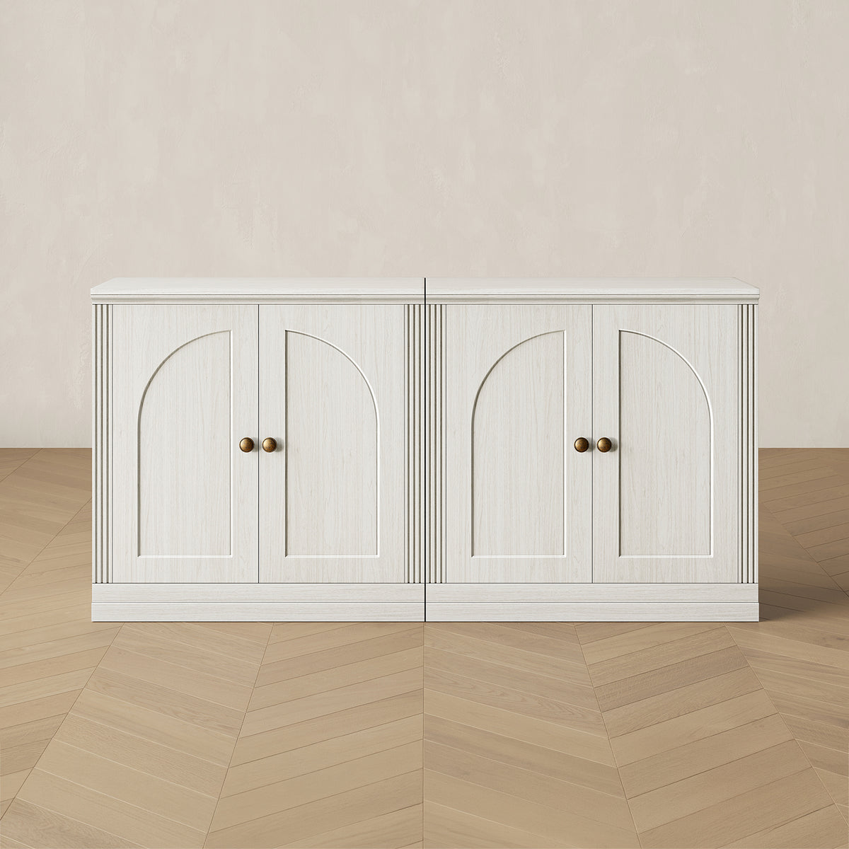 MONOS 2-piece base cabinet set in White, front view