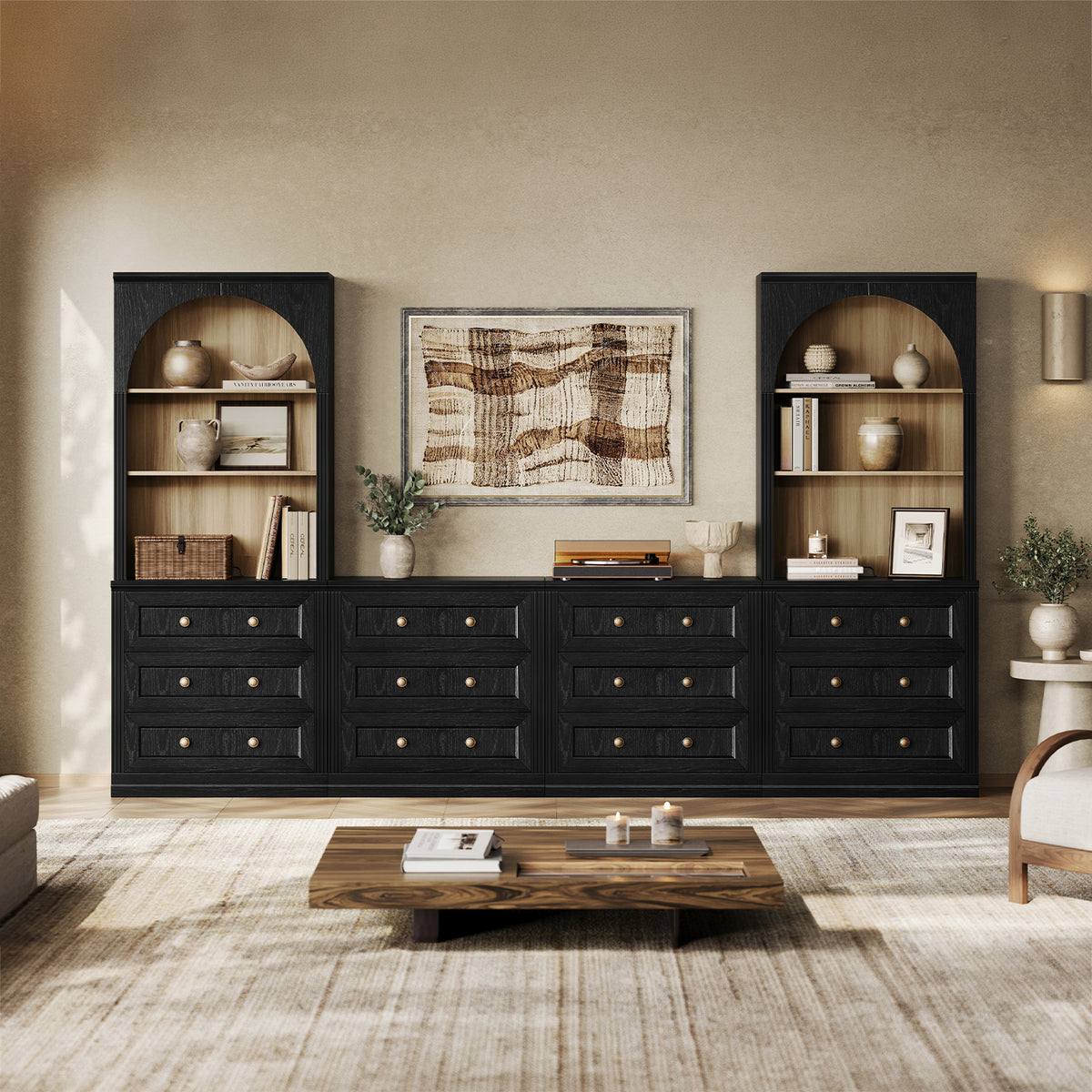 MONOS 4-Piece Cabinet Set 26 – Flat-Top Drawer + Drawer Base