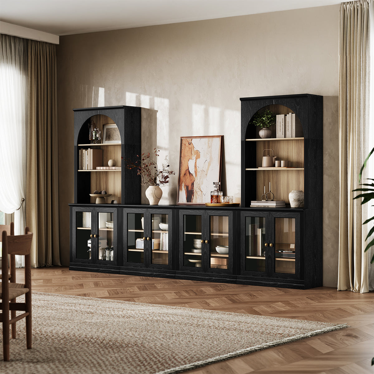 MONOS 4-Piece Cabinet Set 27 – Flat-Top Display + Display Base