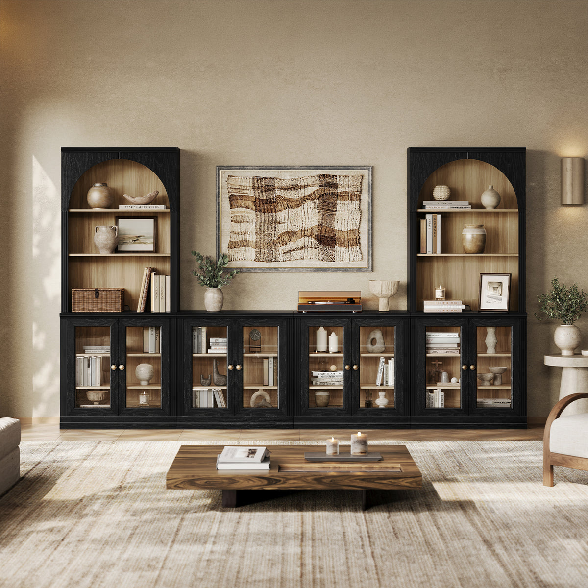MONOS 4-Piece Cabinet Set 27 – Flat-Top Display + Display Base