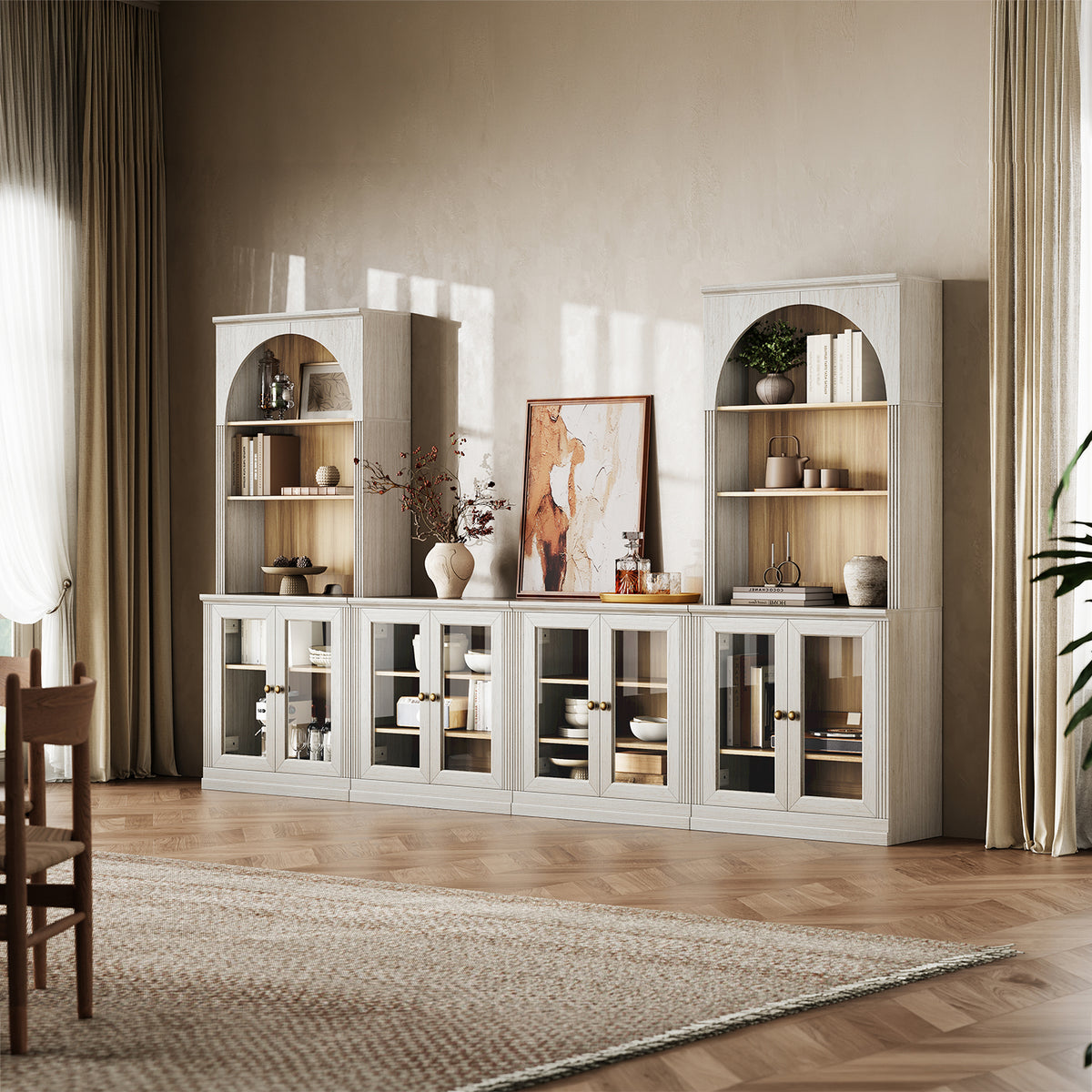 MONOS 4-Piece Cabinet Set 27 – Flat-Top Display + Display Base