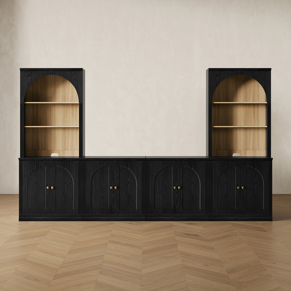 MONOS 4-Piece Cabinet Set 28 – Flat-Top Door + Door Base